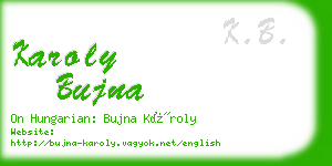 karoly bujna business card